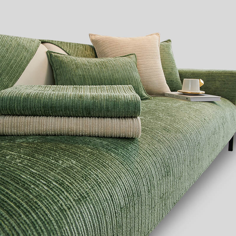 Simple Solid Color Chenille Scratch-resistant Couch Cover | Stornfield