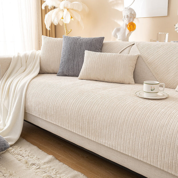 Simple Solid Color Chenille Scratch-resistant Couch Cover | Stornfield