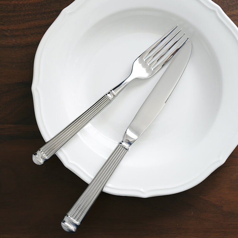 Stornfield | Simple striped 4-piece cutlery set