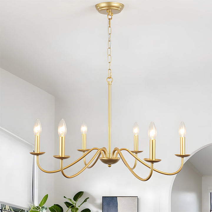 Black Candle Chandelier Light – Ceiling Lamp for Living & Dining Rooms | Stornfield