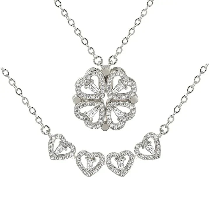 Stornfield | Magnetic Leaf & Heart Necklace