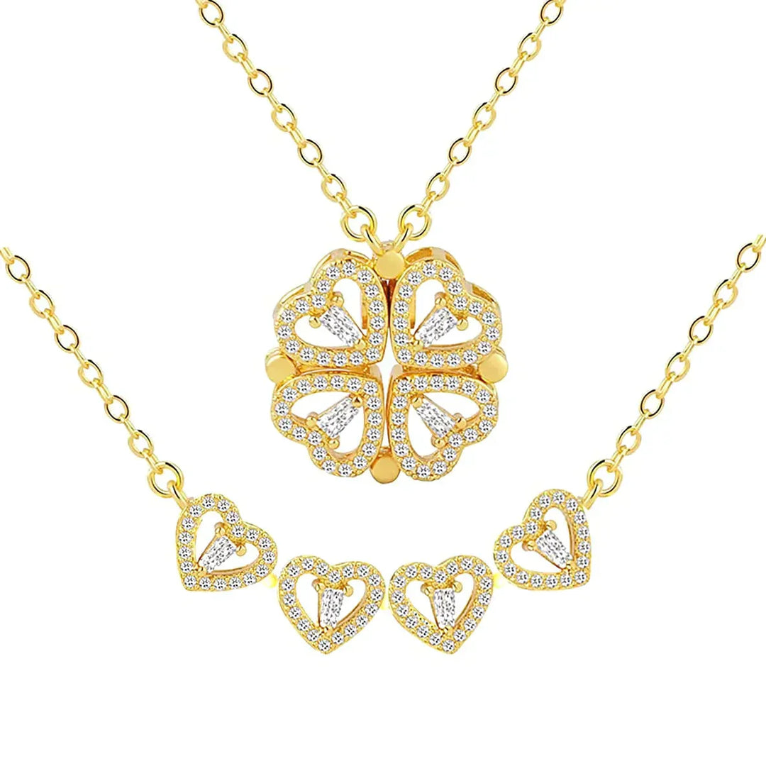 Stornfield | Magnetic Leaf & Heart Necklace