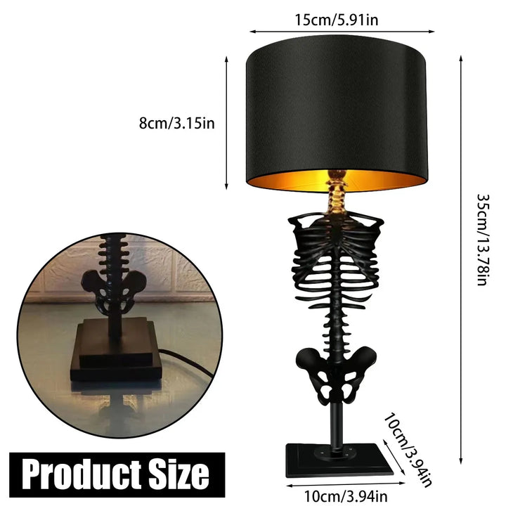 Stornfield | Handmade Goth Skeleton Table Lamp