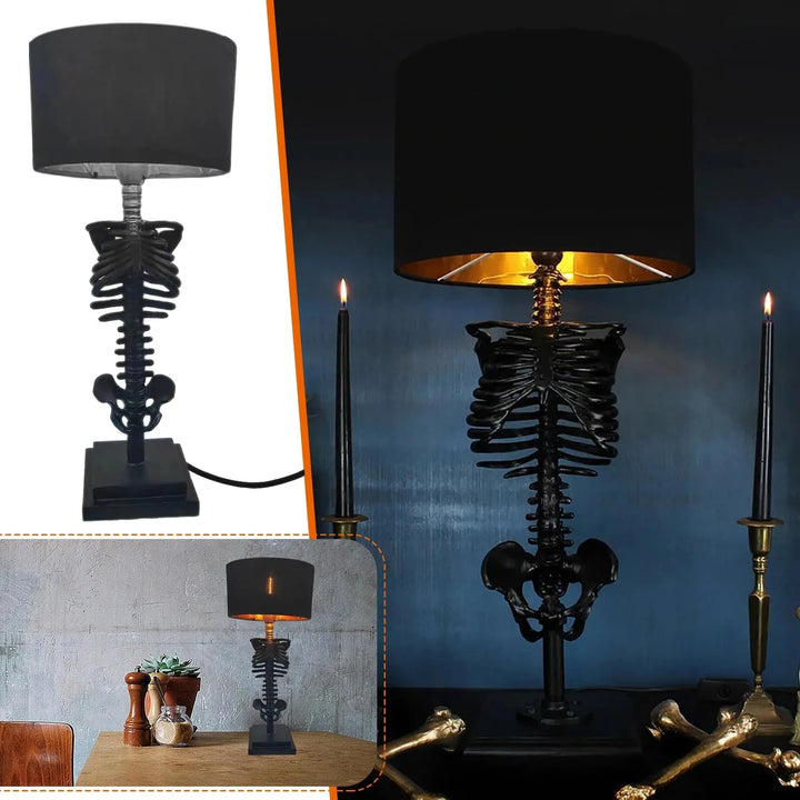 Stornfield | Handmade Goth Skeleton Table Lamp