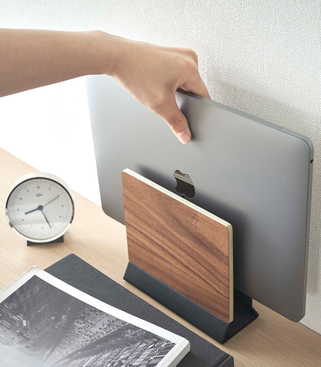 Stornfield | Slim Laptop Stand - Steel + Wood