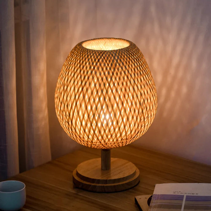 Stornfield | Rattan Lamp - Dimmable Basket Lamp for Bedroom and Living Room Decor