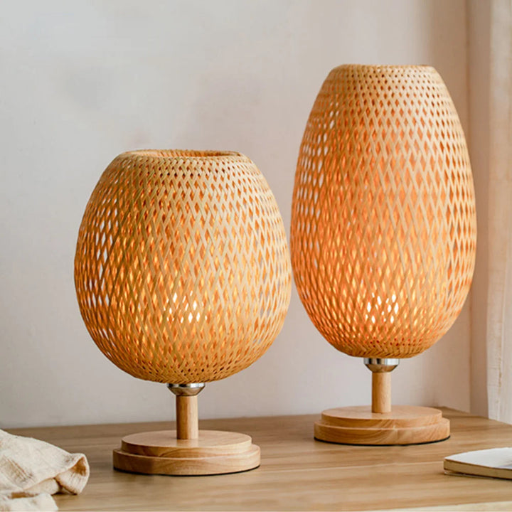 Stornfield | Rattan Lamp - Dimmable Basket Lamp for Bedroom and Living Room Decor