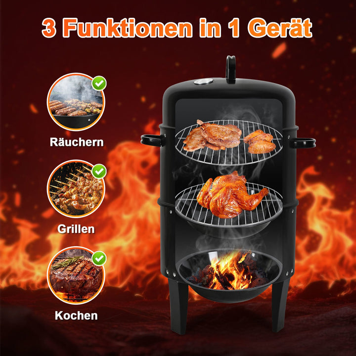 3 in 1 Smoker Smoking Oven 2 Levels | Stornfield