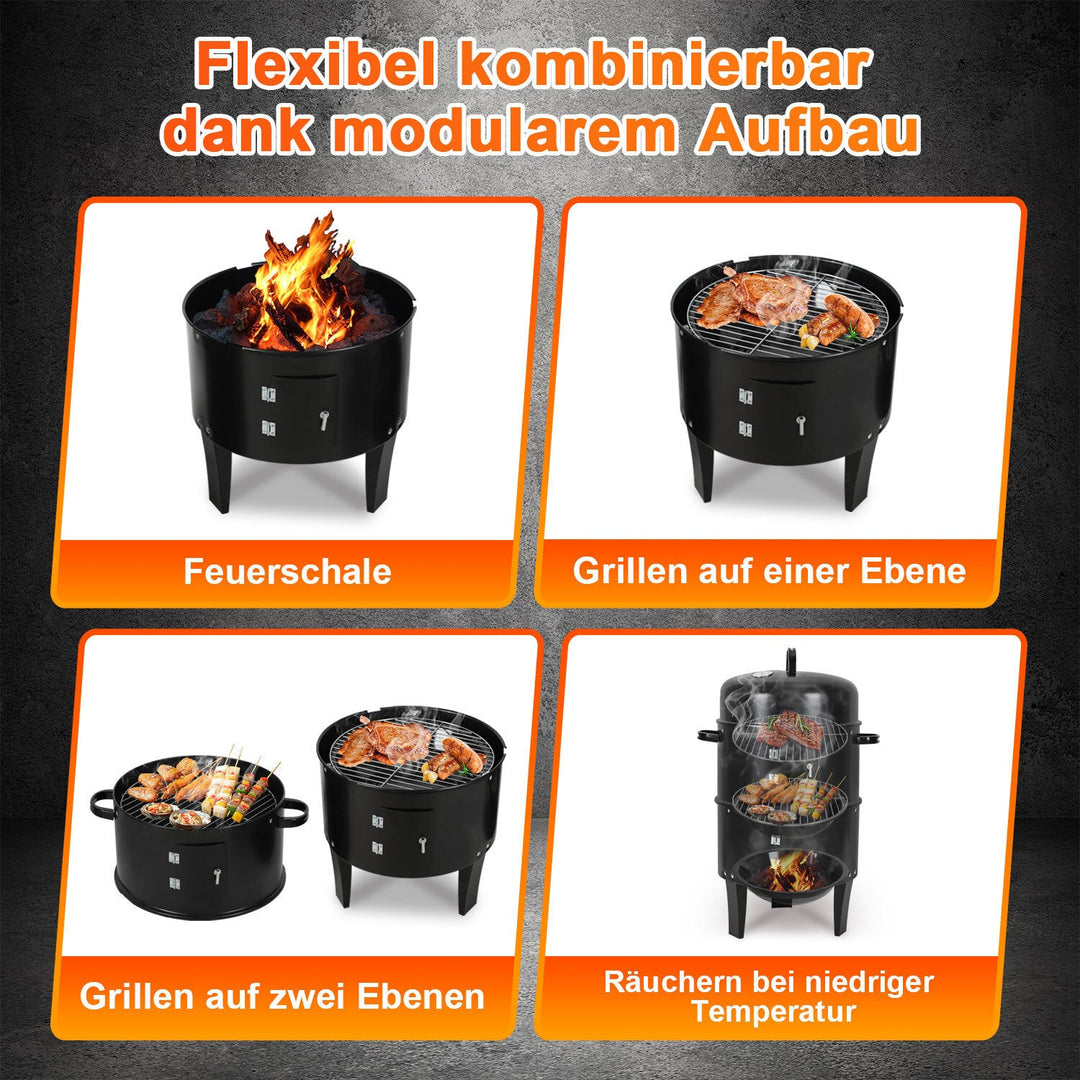 3 in 1 Smoker Smoking Oven 2 Levels | Stornfield
