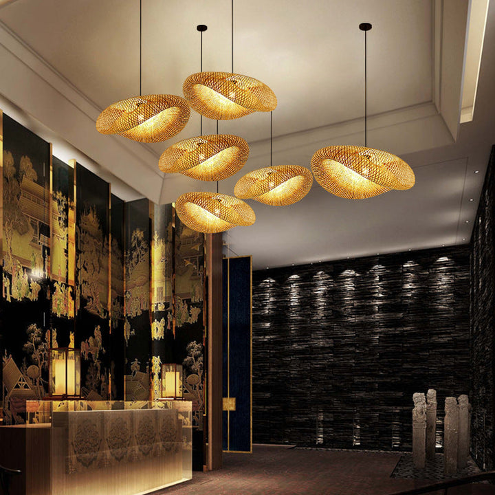 Stornfield | Bamboo Woven Rattan - Pendant Light - LED - Light