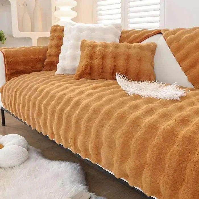Sofia - Universal Plush Sofa Cover L Shape - Winter Warm Soft | Stornfield