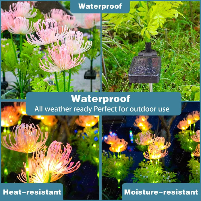 Solar Illuminating Flowers for Outdoors – 2 Packs of LED Garden Lighting | Stornfield