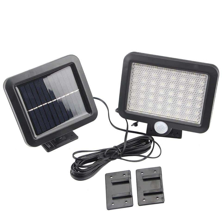 LED lamp black (square) with motion sensor - Solar | Stornfield
