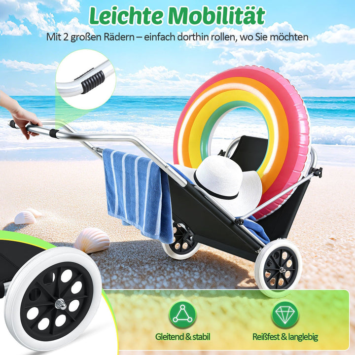 Sun lounger with wheels and sun canopy folding garden lounger | Stornfield