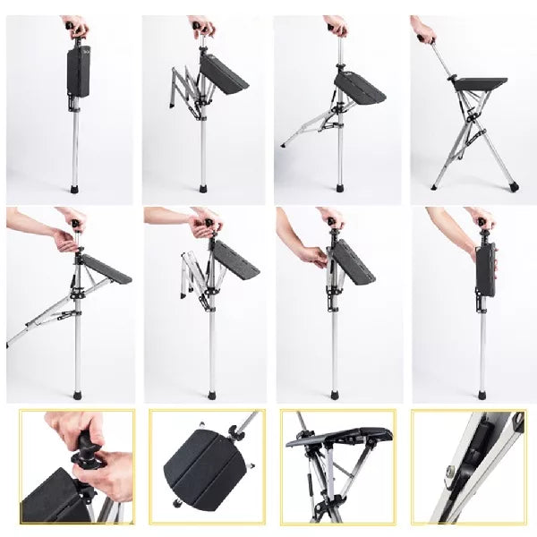 SitWalk Folding Walking Stick – Walking Stick with Sitting Function and Ergonomic Grip | Stornfield