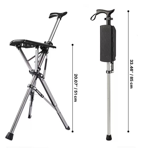 SitWalk Folding Walking Stick – Walking Stick with Sitting Function and Ergonomic Grip | Stornfield