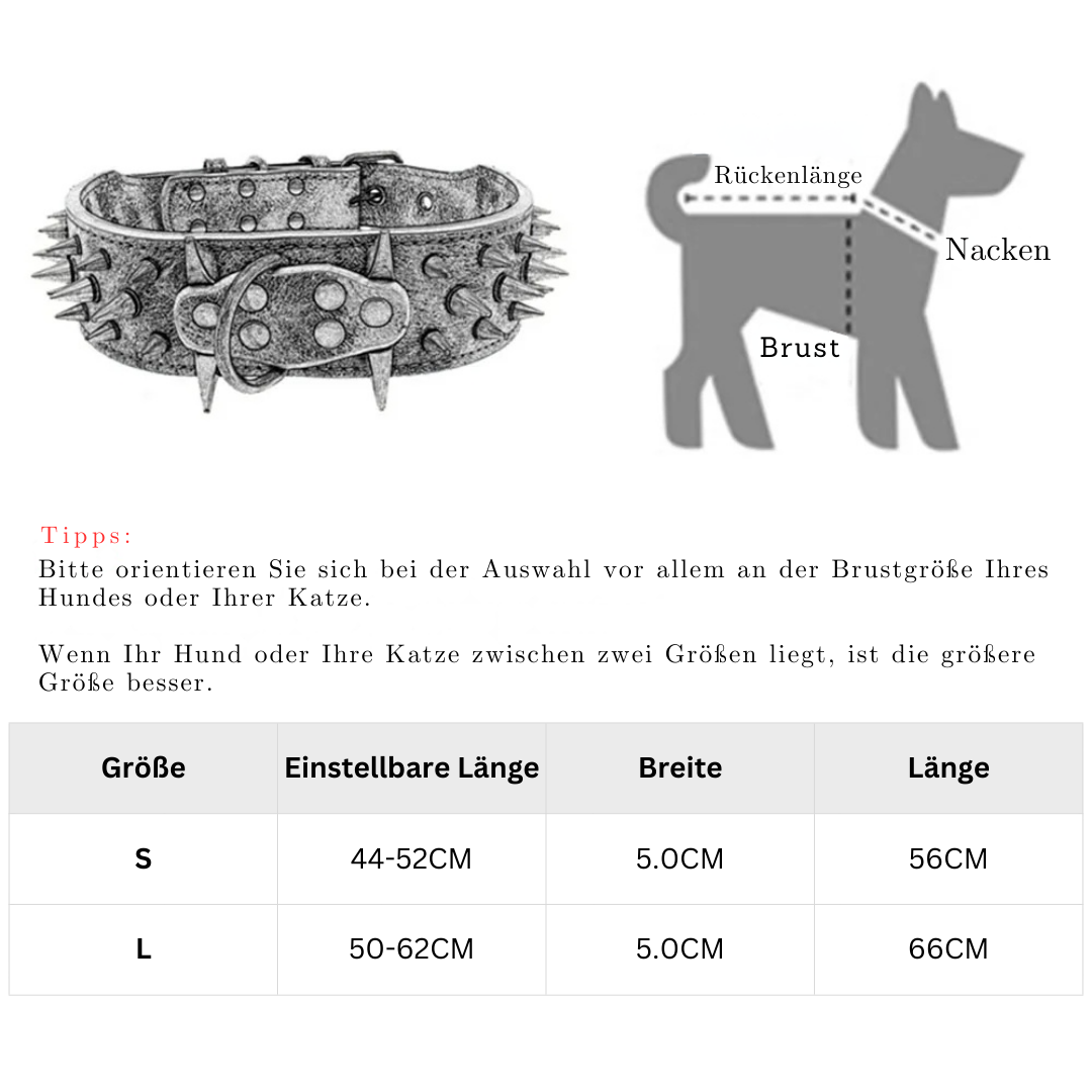Stornfield Studded Dog Collar for Large Dogs