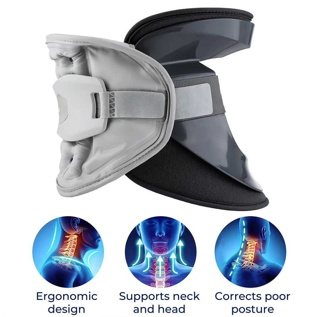 SpineEase | Cervical Traction Collar – Cervical Retractor for Spinal Decompression, Nerve Support, and Posture – Helps Relieve Neck Pain Stornfield