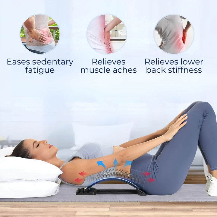 SpineRelief Orthopedic Back Stretcher | Posture Correction and Pain Relief – Sciatica - Herniated Disc - Chronic Back Pain Support Stornfield