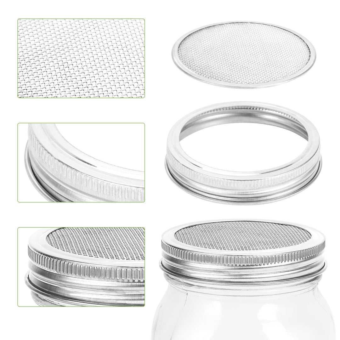 Sprouting glass germination glass 2pcs with lid & sieve 950ML | Stornfield