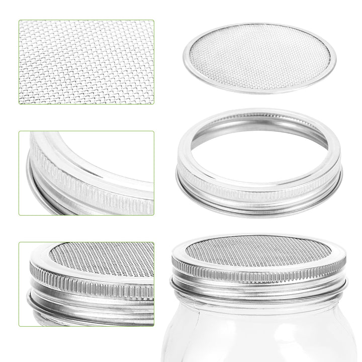 Sprouting glass germination glass 2pcs with lid & sieve 950ML | Stornfield