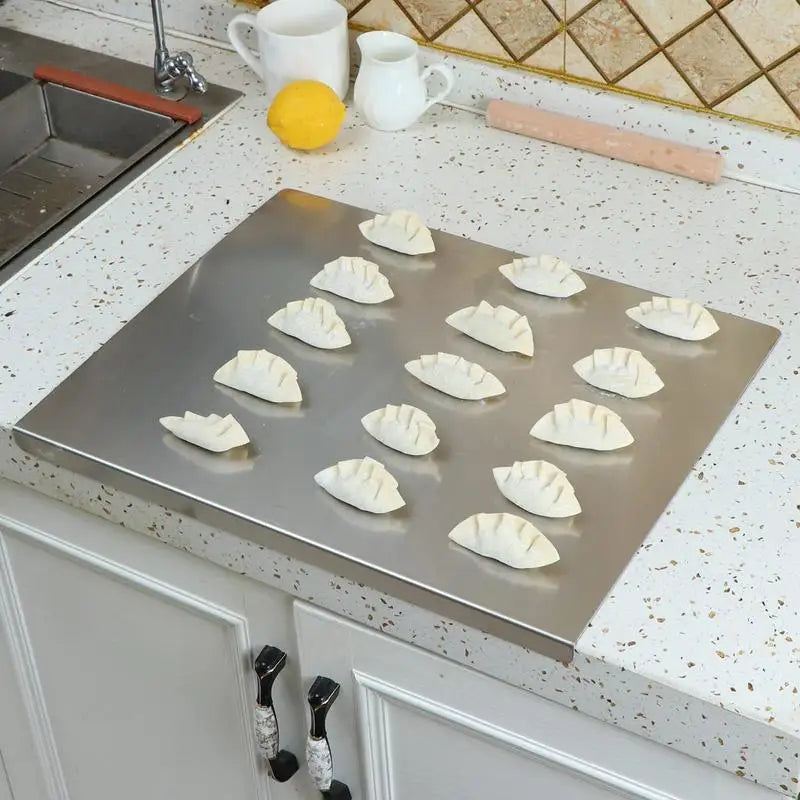 Stornfield | SteelEdge – Hygienic Stainless Steel Cutting Board with Smooth, Non-Slip Edge Design
