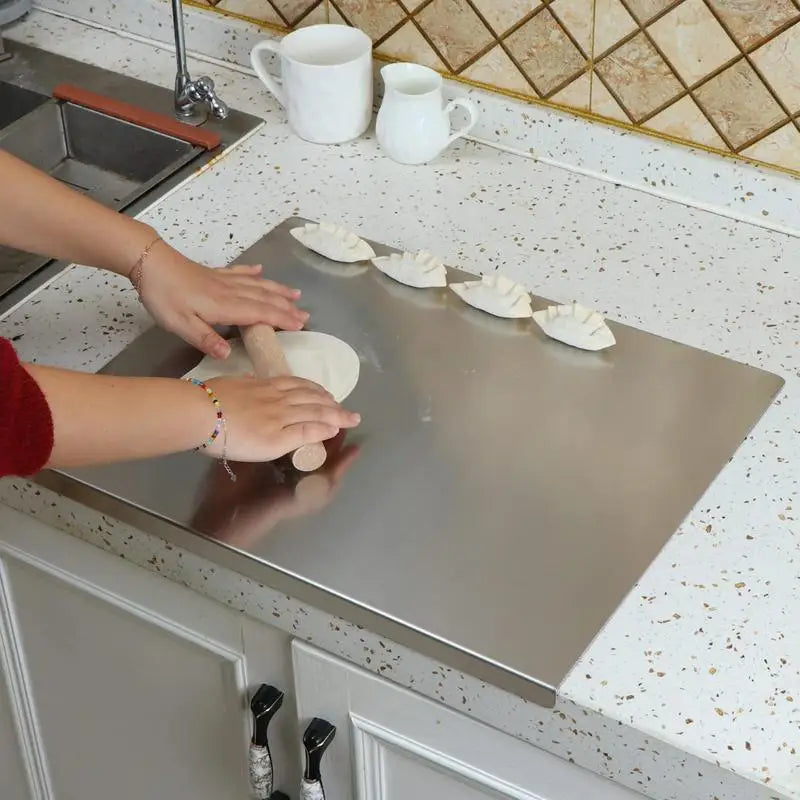 Stornfield | SteelEdge – Hygienic Stainless Steel Cutting Board with Smooth, Non-Slip Edge Design