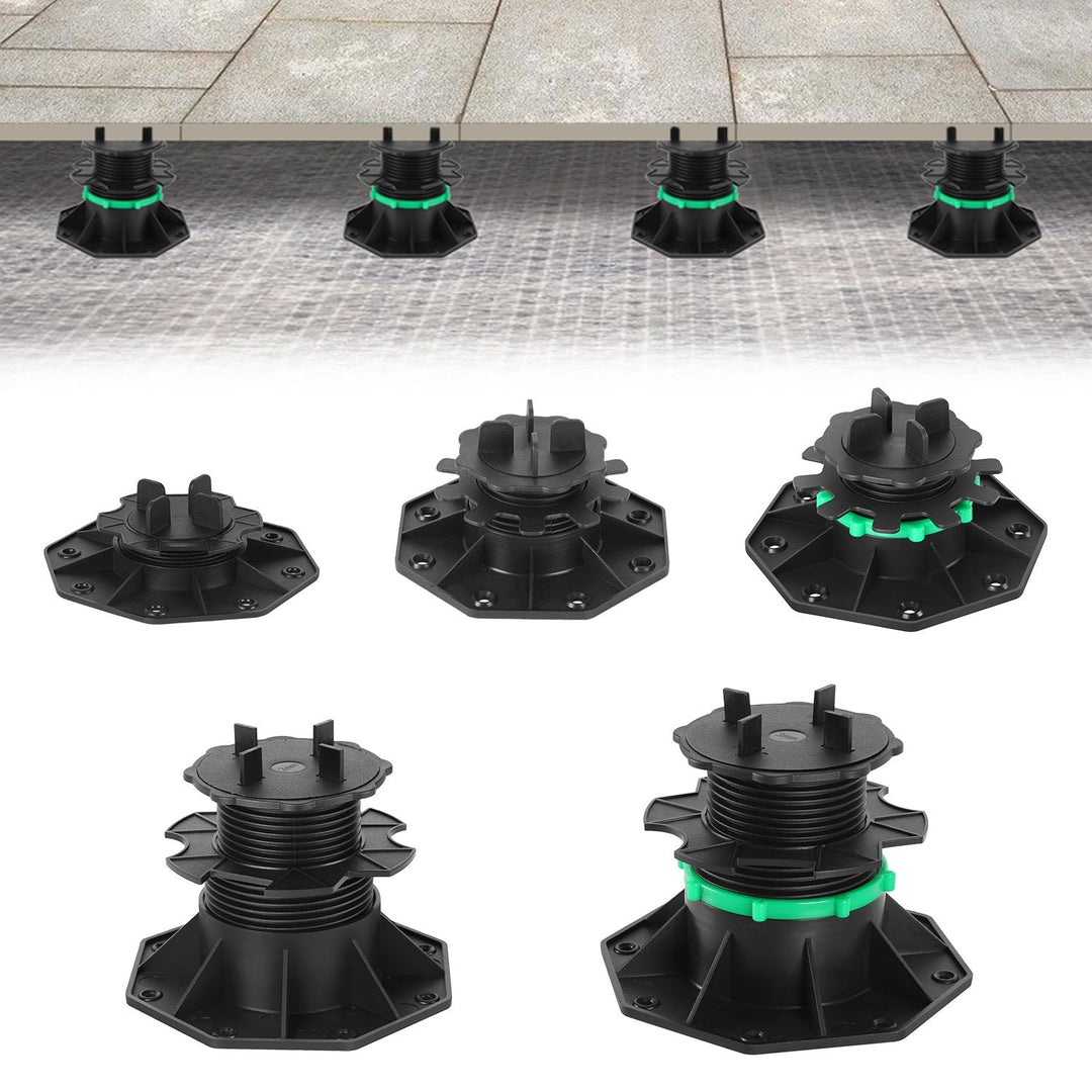 Adjustable pedestal height plate supports | Stornfield