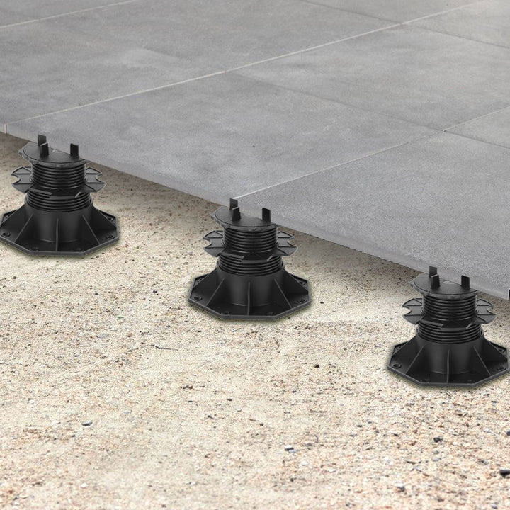 Adjustable pedestal height plate supports | Stornfield