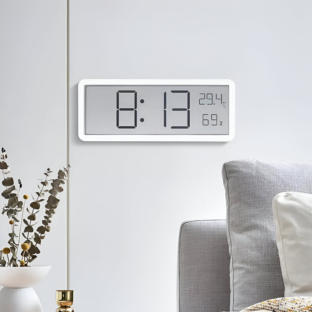 Digital LED Wall Clock – Large Display with Temperature and Humidity | Stornfield