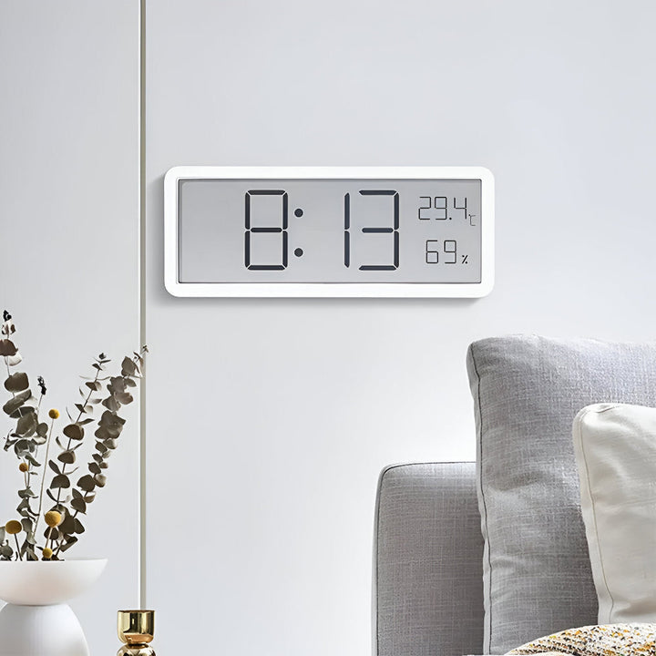 Digital LED Wall Clock – Large Display with Temperature and Humidity | Stornfield