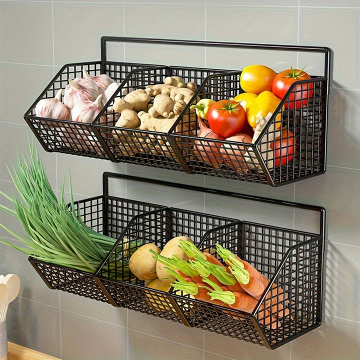 Stornfield | StorGrid – Modern Wall-Mounted Wire Storage Basket for Kitchen Organisation