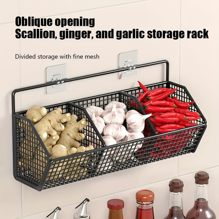 Stornfield | StorGrid – Modern Wall-Mounted Wire Storage Basket for Kitchen Organisation