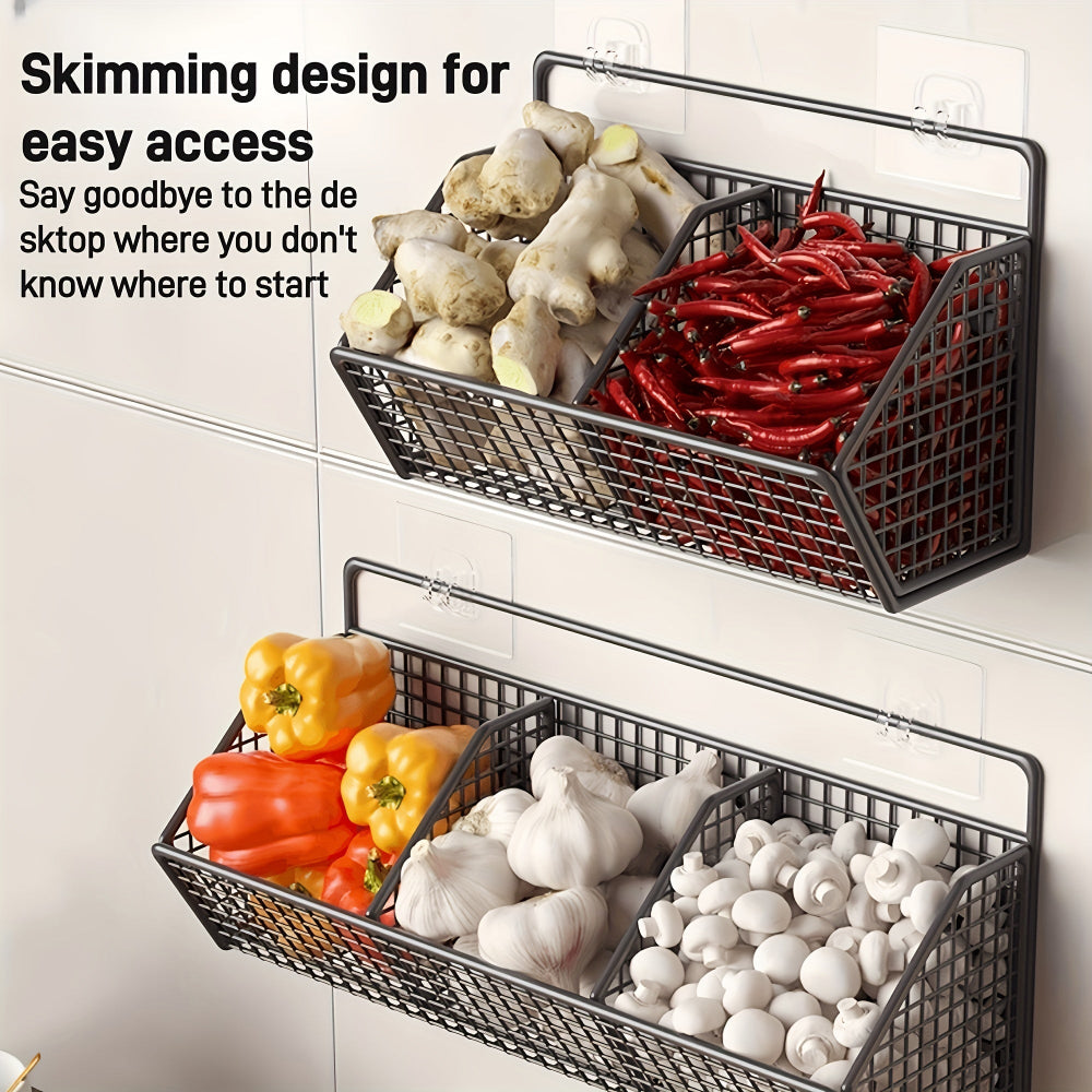 Stornfield | StorGrid – Modern Wall-Mounted Wire Storage Basket for Kitchen Organisation