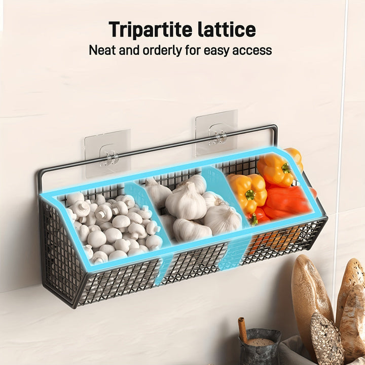 Stornfield | StorGrid – Modern Wall-Mounted Wire Storage Basket for Kitchen Organisation