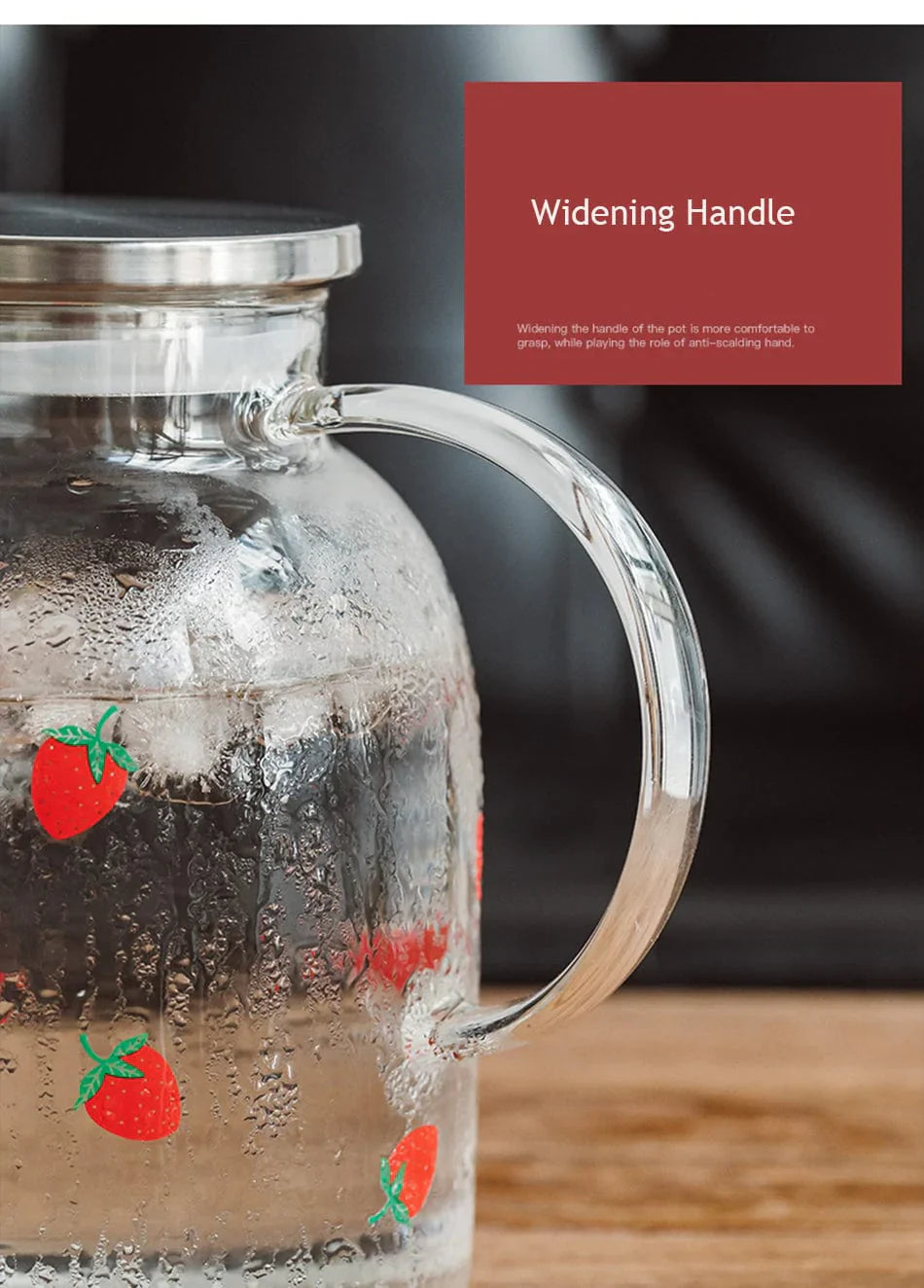 Strawberry glass teapot | Stornfield