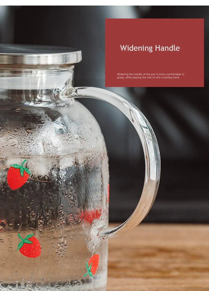 Strawberry glass teapot | Stornfield