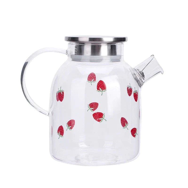 Strawberry glass teapot | Stornfield