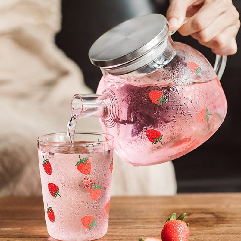 Strawberry glass teapot | Stornfield