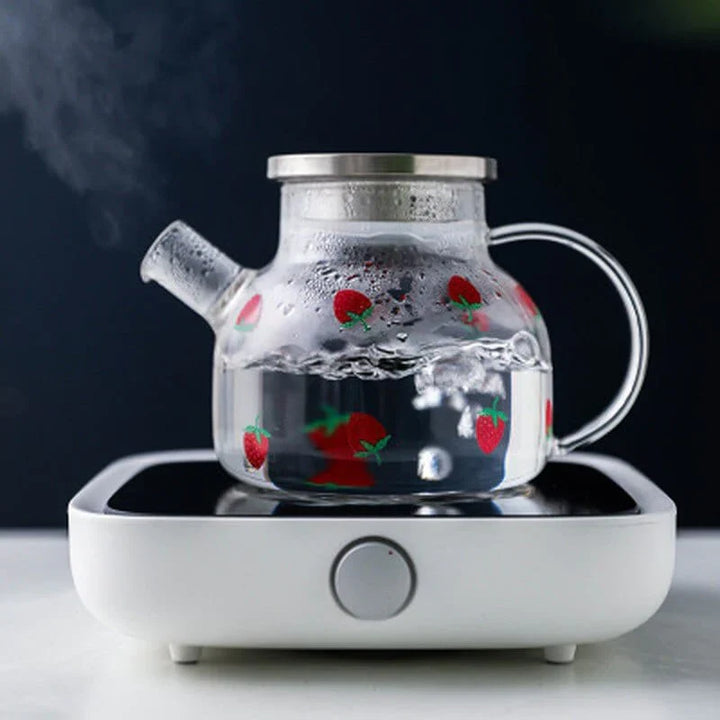 Strawberry glass teapot | Stornfield