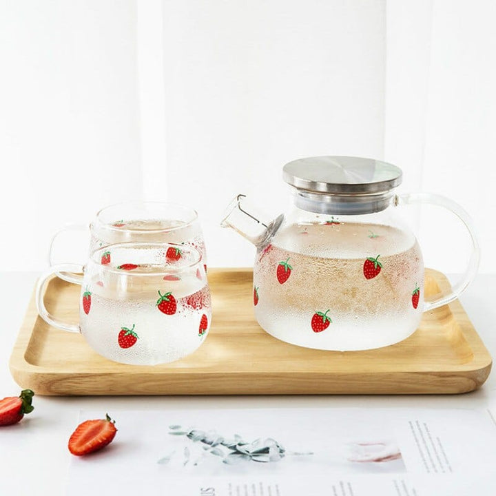 Strawberry glass teapot | Stornfield