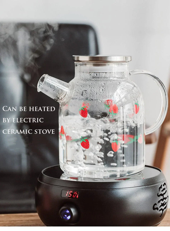 Strawberry glass teapot | Stornfield