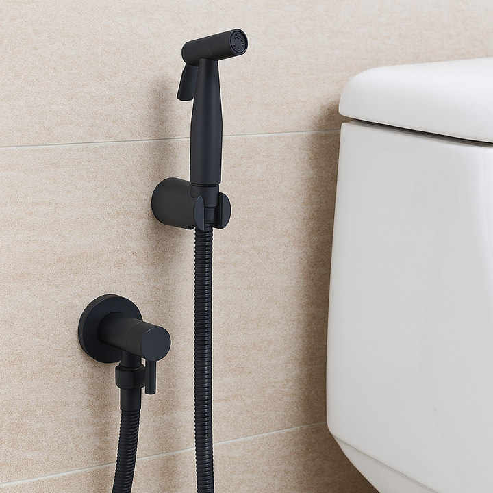 Stainless Steel Bidet Sprayer AquaNova – Hygienic Toilet Shower Spray with Wall Holder | Stornfield