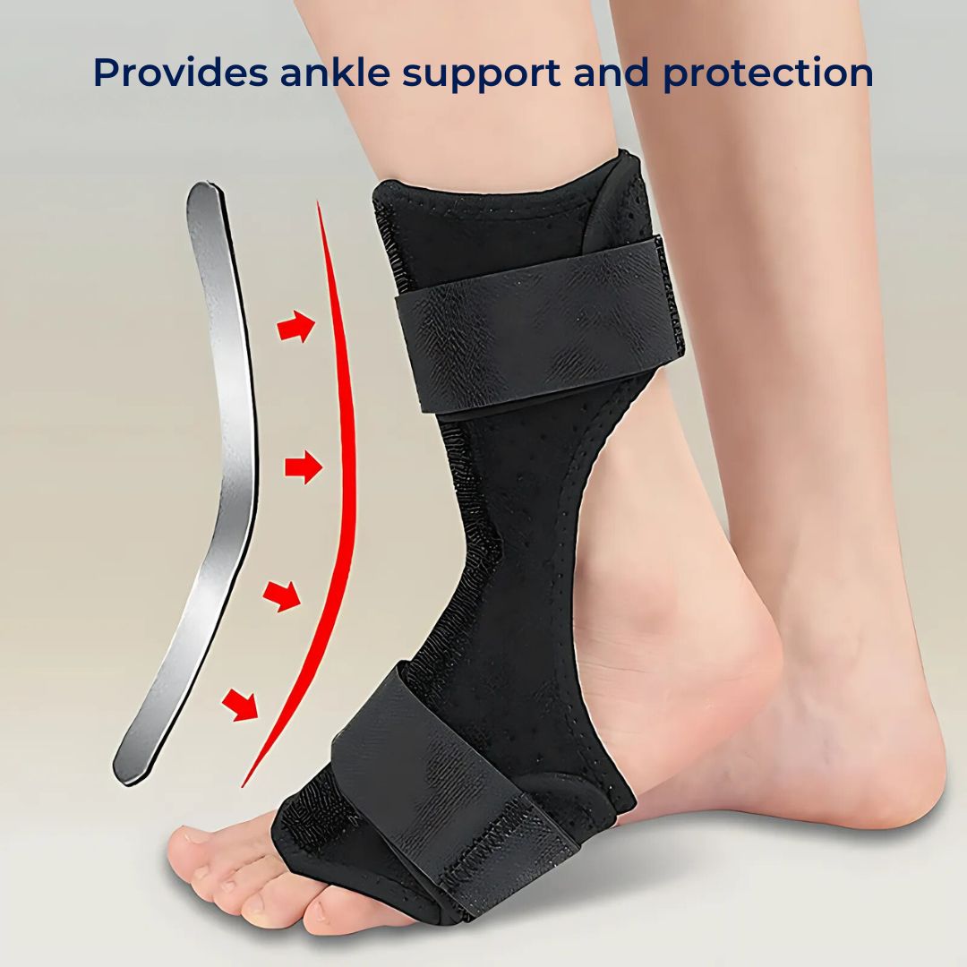 StrideGuard Foot Drop Brace | Foot and Ankle Support - Lifts Forefoot - Improves Gait - Reduces Falls - Pain Relief for Mobility Aid Stornfield