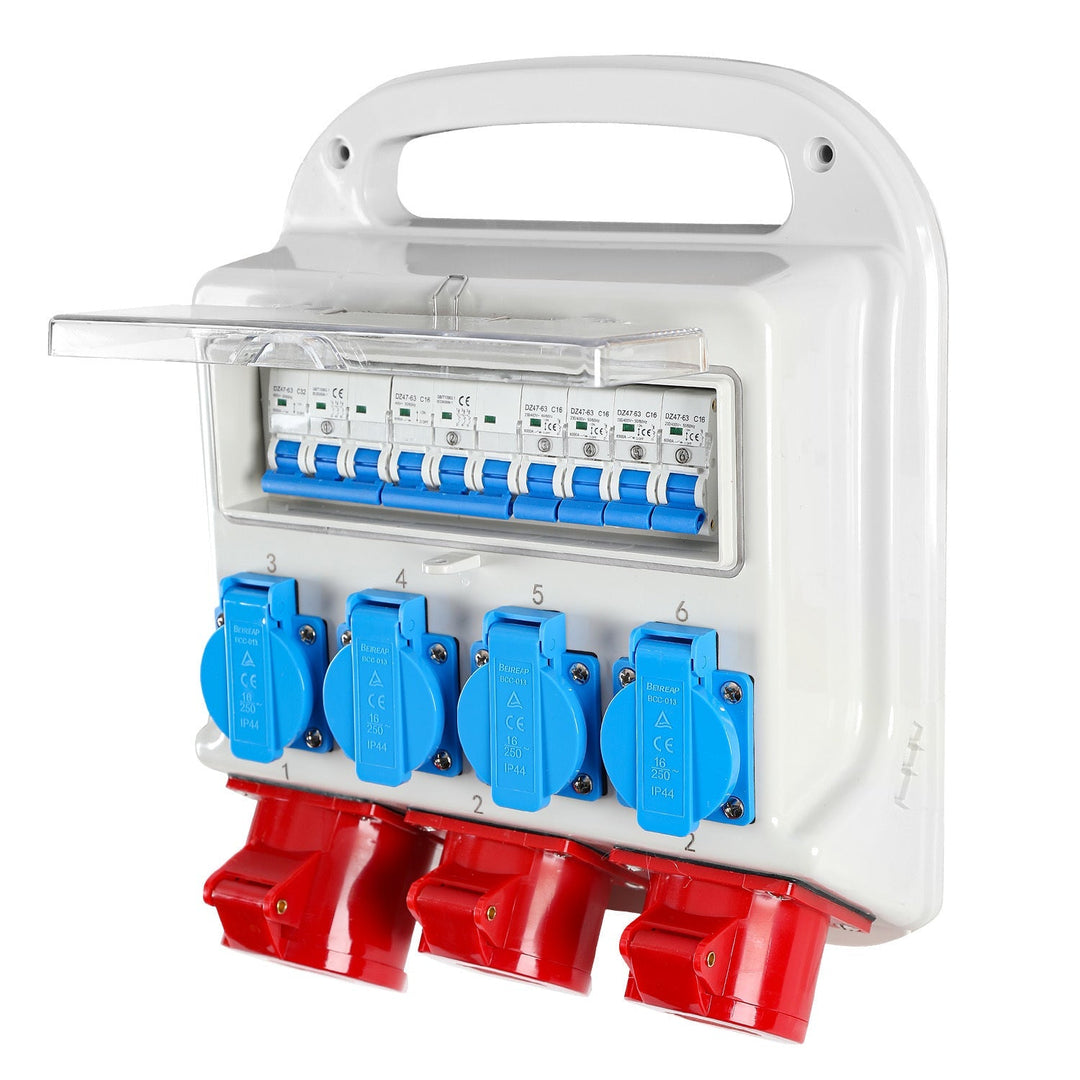 Wall distributor 2 x CEE 16A 400V + 1 x CEE 32A 400V + 4 x 230V 5 Pole | Stornfield