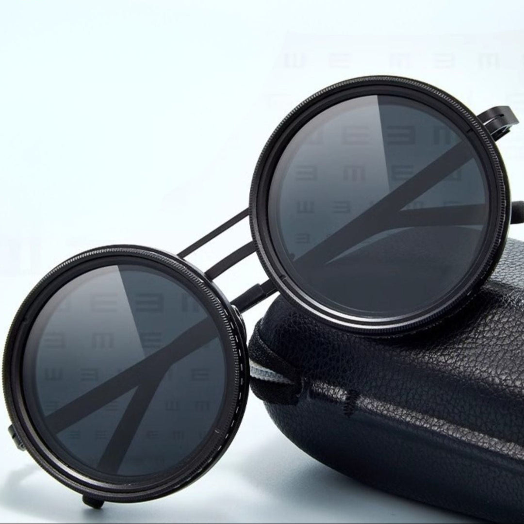 VisionRound Polarized Sunglasses – Unisex Retro Design with Adjustable Light Filter | Stornfield