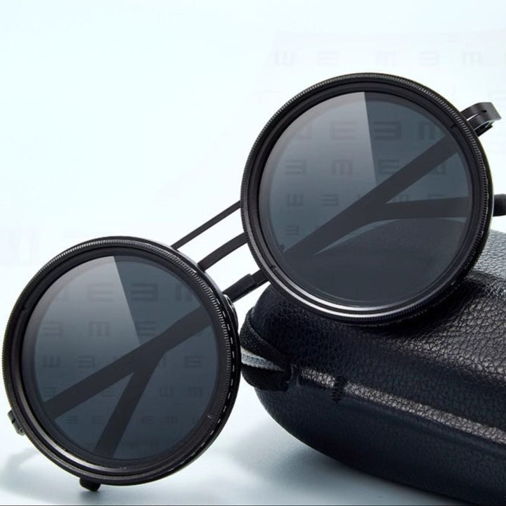 VisionRound Polarized Sunglasses – Unisex Retro Design with Adjustable Light Filter | Stornfield