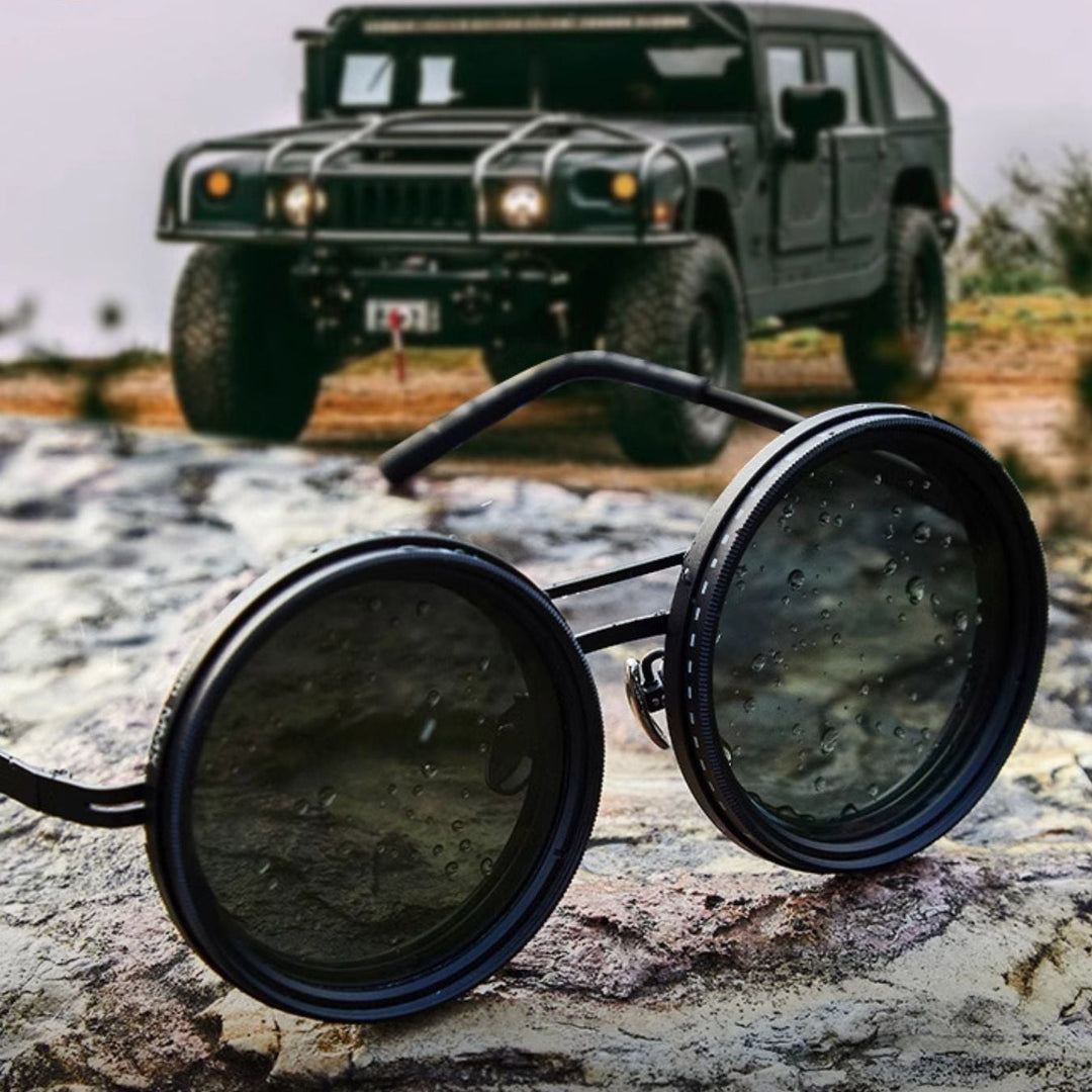 VisionRound Polarized Sunglasses – Unisex Retro Design with Adjustable Light Filter | Stornfield