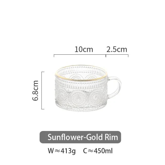 Sunflower - Golden Lines Embossed Teacup Stornfield