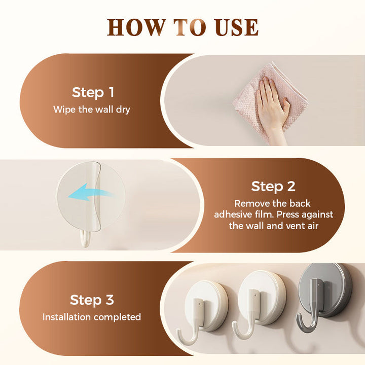 Suction cup hooks without drilling – set of 3 | Stornfield